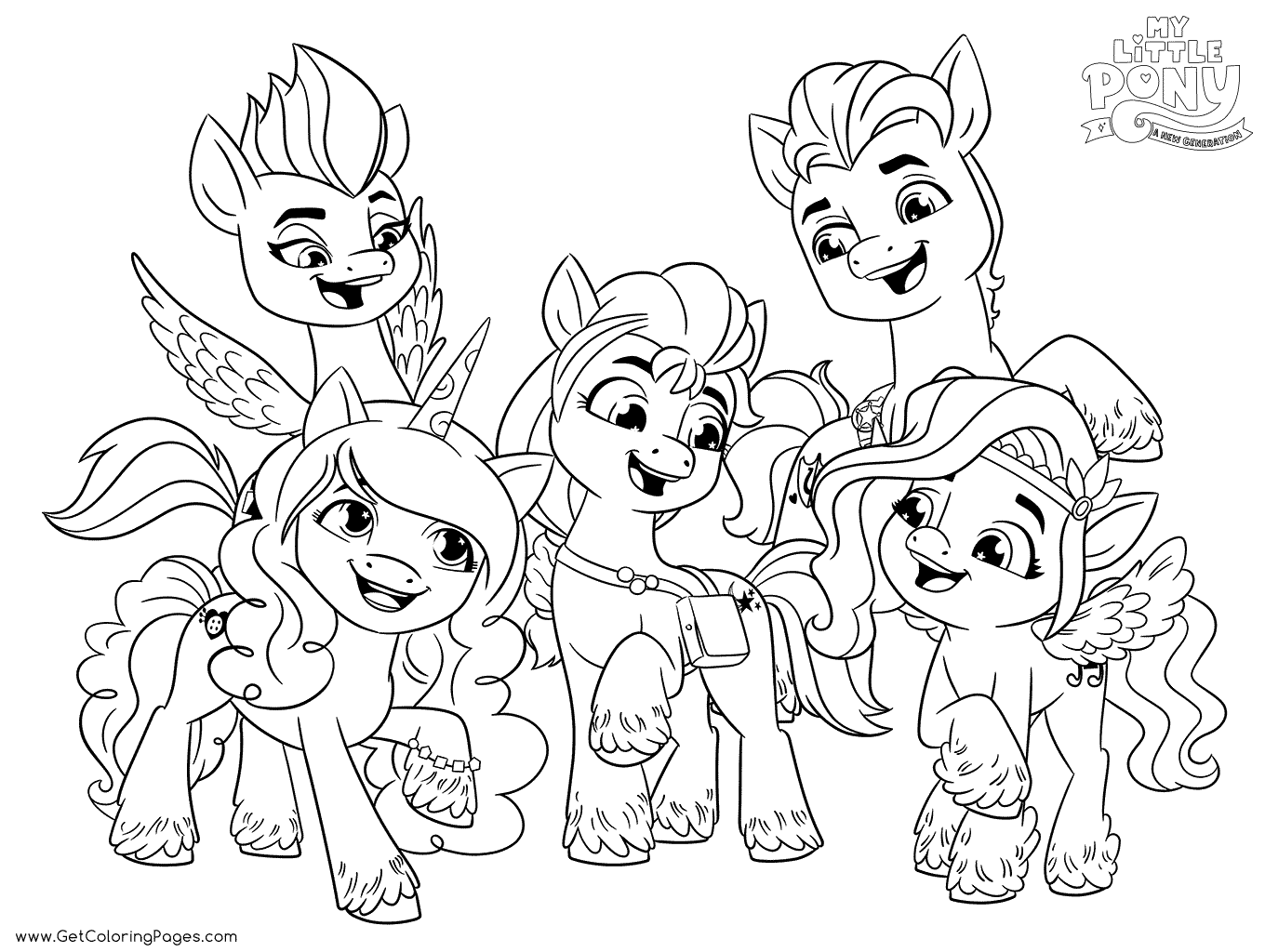 Coloriage Poney en Ligne Gratuit à imprimer