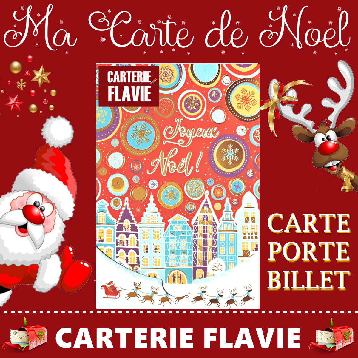 Ma carte de Noël - idée du jour 🙂 Carte double porte-billet - Le Blog de  Flavie