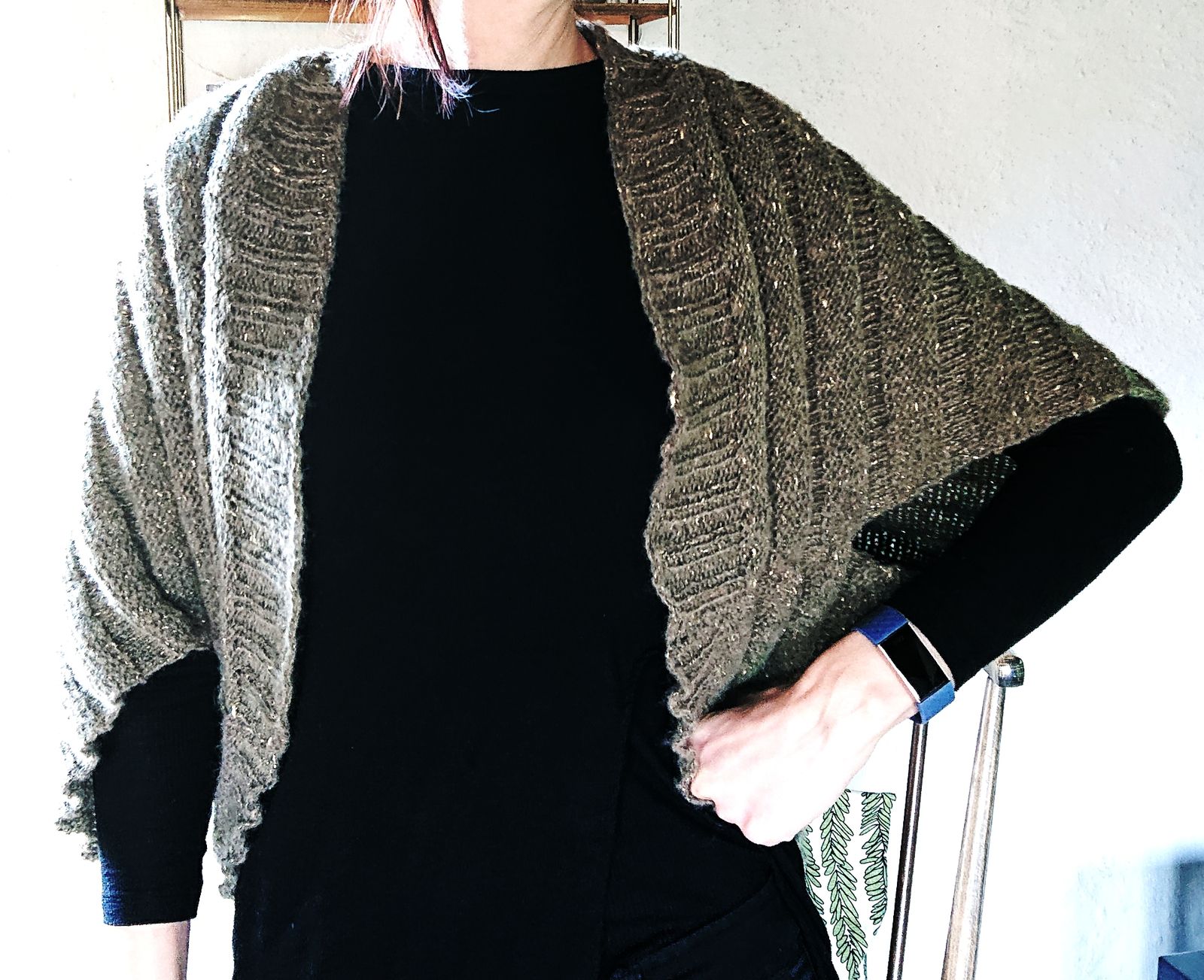 tricot gilet fait avec des rectangle