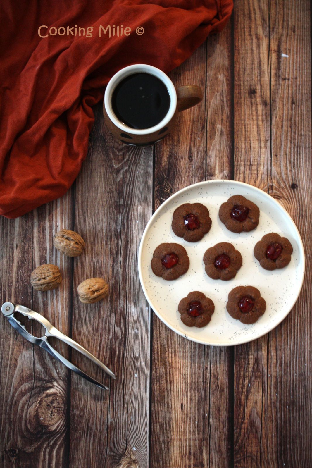 Biscuits fondants au chocolat et à la cerise confite - Cooking Milie