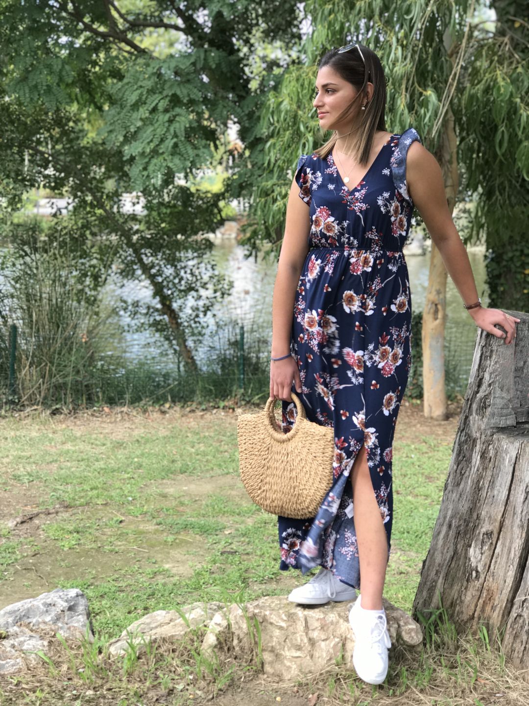 Look avec robe longue outlet