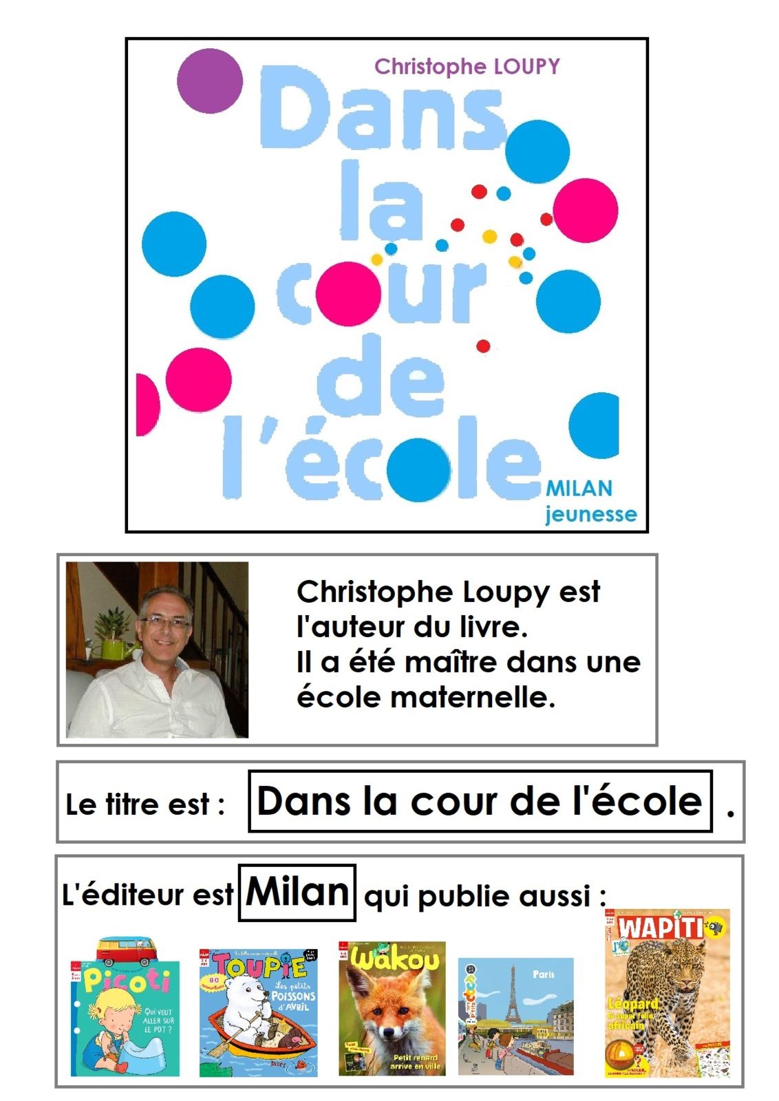 Texte Sur La Rentrée Scolaire Pdf rentree - école maternelle Gellow
