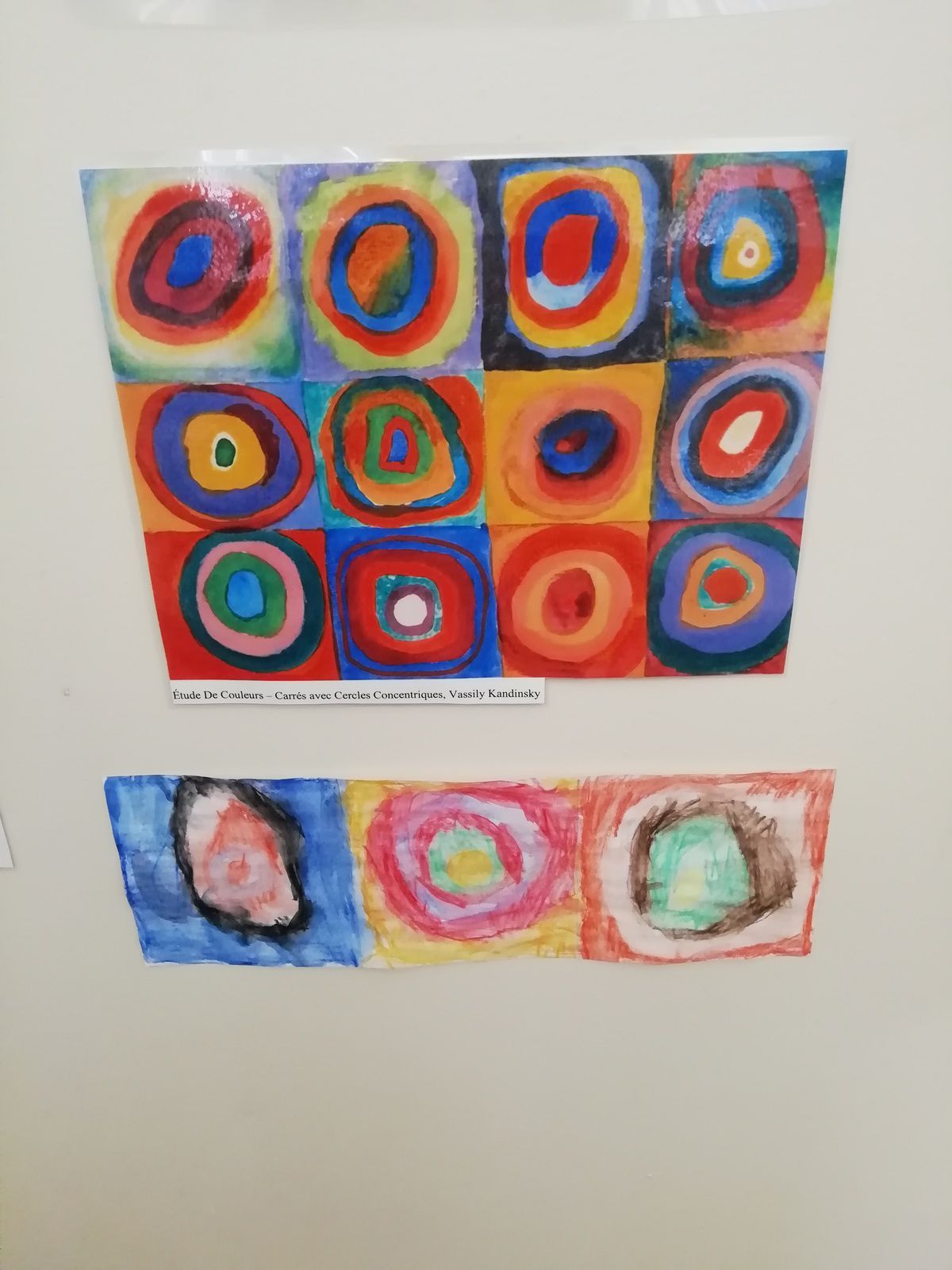 étude De Couleurs Carrés Avec Cercles Concentriques Apprendre en s'amusant malgré le confinement #2 - les formes géométriques -  La Chouquette Family