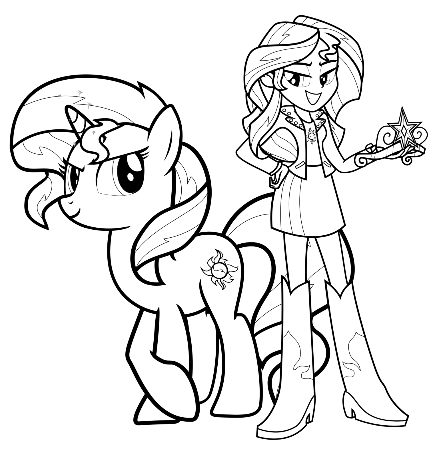 Coloriage My Little Pony Rainbow Dash 10 Coloriages de My Little Pony #10 [Coloriage][Activité][MLP][Maternelle][Élémentaire]  - Le Bazar du Lion