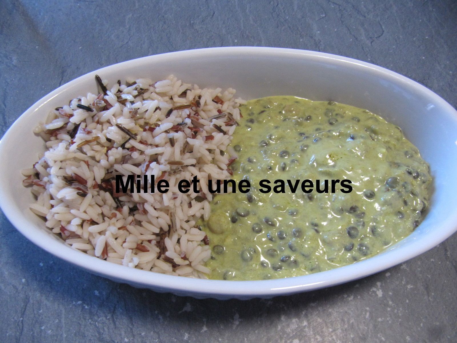 Dhal de lentilles vertes au lait de coco