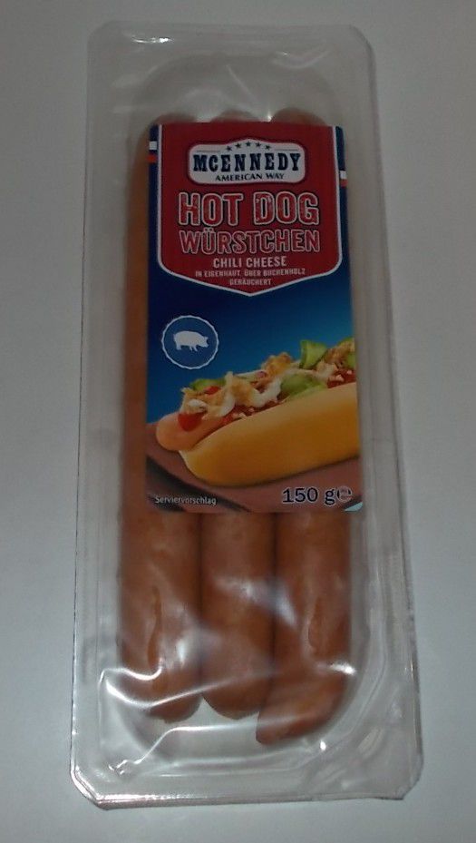 Lidl] McEnnedy Hot Dog Würstchen Chili Cheese - BlogTestesser