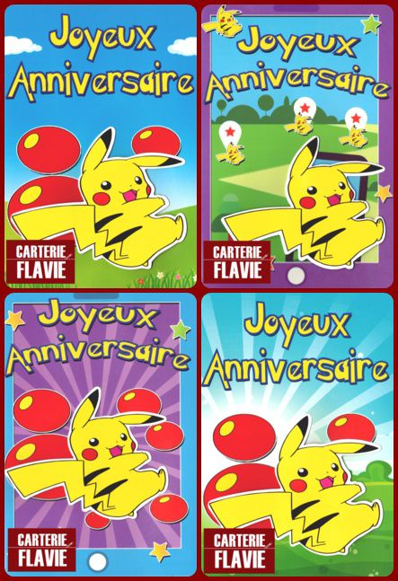 idée du jour avec nos cartes d'anniversaire Pokemon :) - Le Blog
