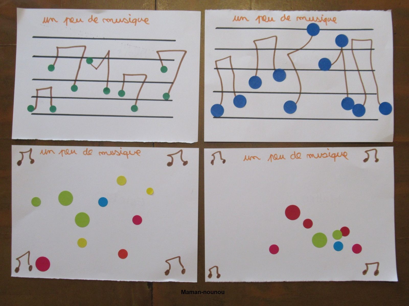 Note de musique en gommettes - LE BLOG DE MAMAN NOUNOU