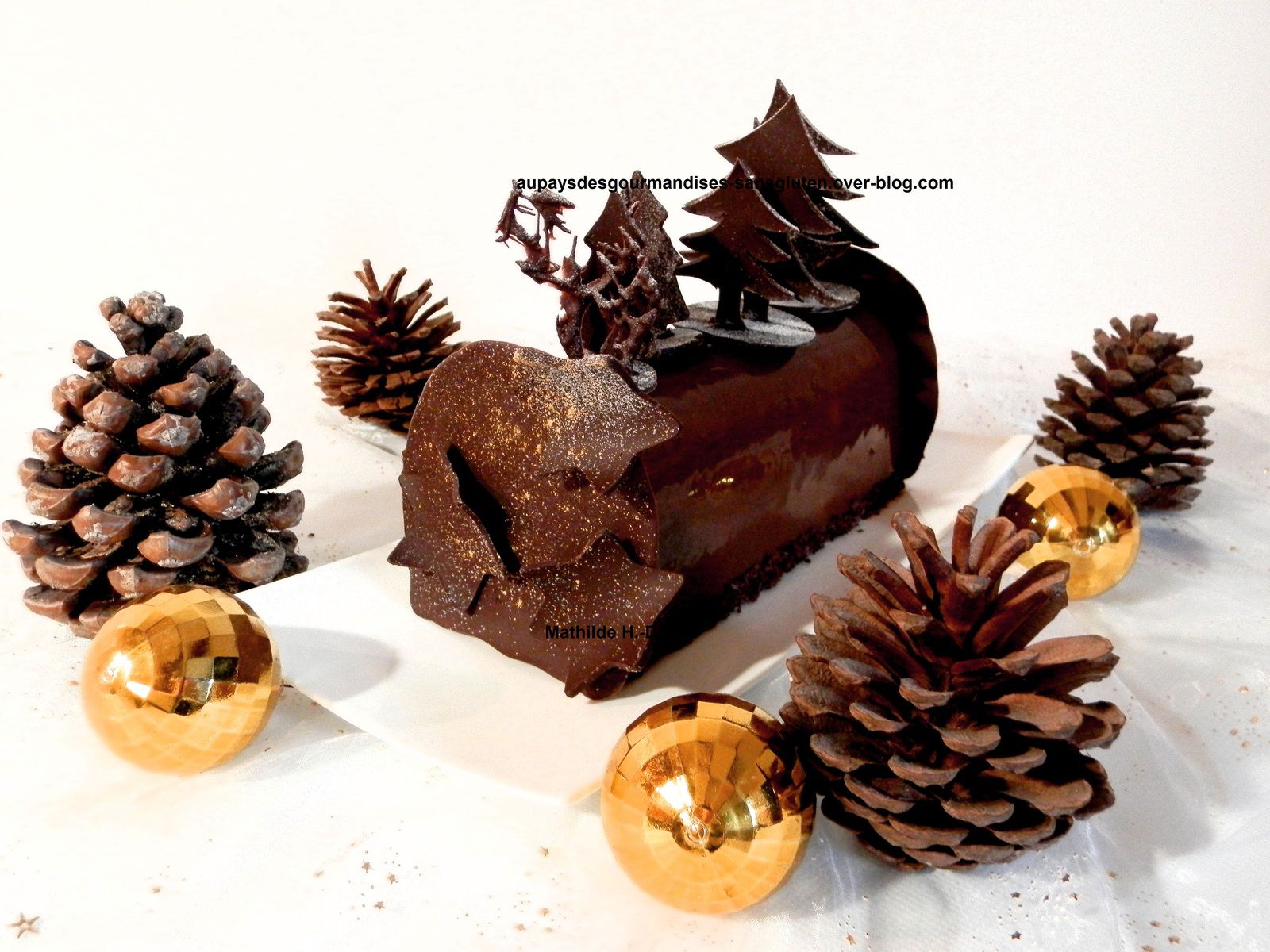 Bûche Chocolat, crème brûlée et croustillant praliné - COOK ACTUALLY