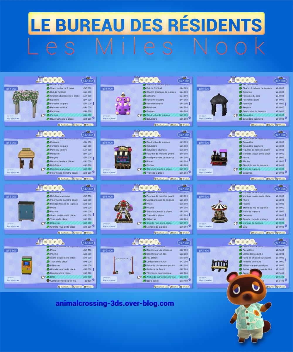 Tableau en liège Animal Crossing - 3 zones - Bureau - le-coffre-a