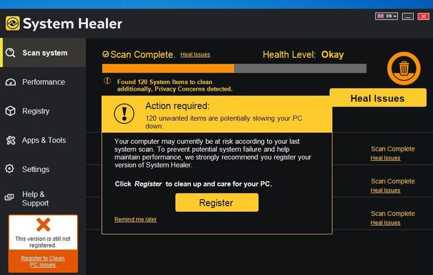 Remove  System Healer :  System Healer Removal Tips For Windows PC
