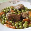 Sauté de veau aux petits pois frais