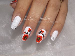 Nail art &quot;Coquelicot&quot;