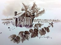 Yves de Saint Jean aime peindre les maisons de vigne