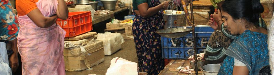 Le marché aux poissons à Pondichery