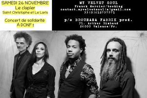 Le groupe tête d'affiche de la soirée solidaire du 26 novembre : MY VELVET SOUL