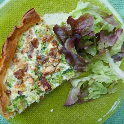 Tarte aux brocolis et fromage de chèvre