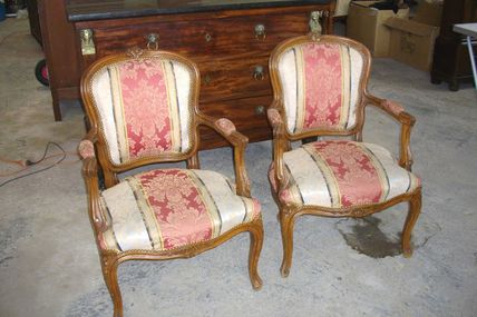 meuble ancien PAIRE fauteuils cabriolet parfait état