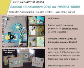 Atelier de Marina et Cathy le 13 novembre 2010