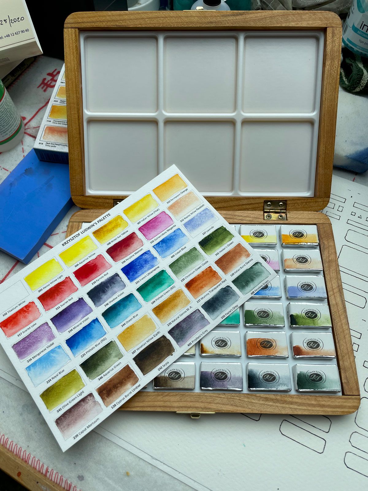 Aquarius Polish watercolours made by Roman Szmal