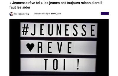 « Jeunesse rêve toi » les jeunes ont toujours raison alors il faut les aider, Mai 2018