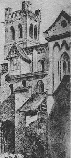 Migette. La représentation du Mystère de saint Clément, donnée sur la place de Change et le grand escalier devant la cathédrale.  