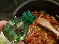 Gambas sauvages sauce chorizo et purée légère 