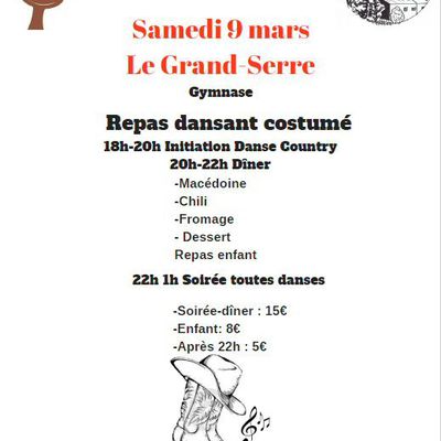 SOIREE WESTERN le 9 mars 2019