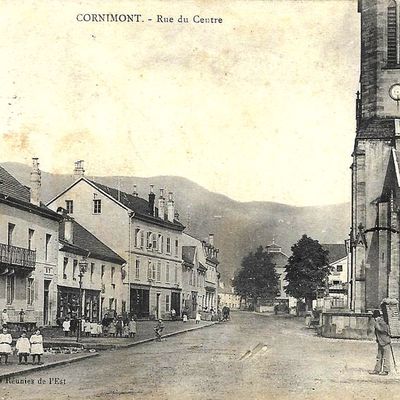 Cartes anciennes imprimables -  Cornimont (Vosges) - rue du Centre - 1904