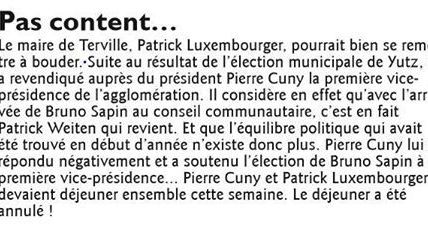 Le Maire de Terville a la même analyse que nous....