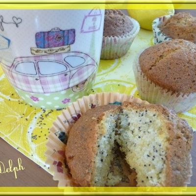 Muffins au  citron et  graines de pavot