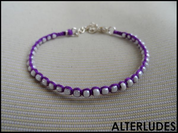 Mûre - violet et blanc - Sur commande - 3€