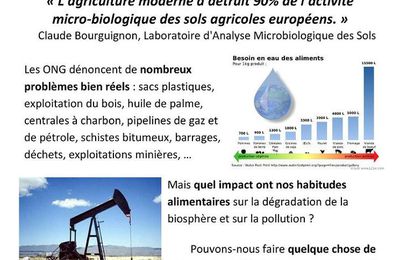 Conférence "Changez le monde au lieu de le manger" jeudi 5 octobre 2017