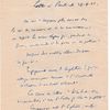 Notes/ brouillon de lettre de François Desgrées du Loû à son frère Paul