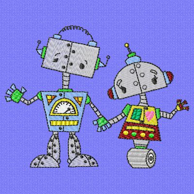 couple de petits robots