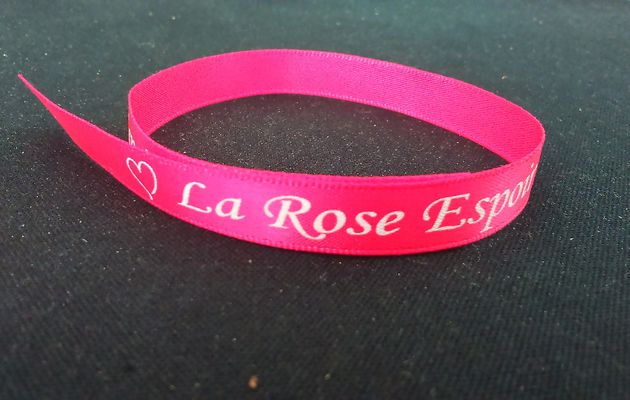 Ruban Bracelet La Rose Espoir ...en vente 1€ 