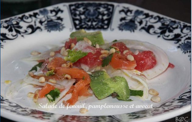 Salade de fenouil, pamplemousse et avocat, la petite salade légère et festive!