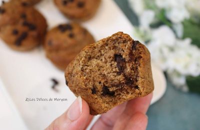 Muffins aux pépites de chocolat et beurre de cacahuètes - Vegan -