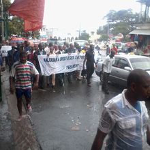 la manifetation de JUWA ce matin à mutsamudu