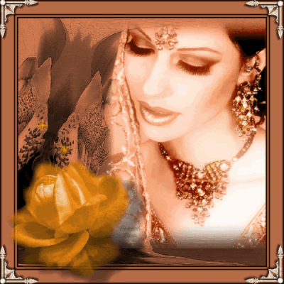 Femme - Visage - Rose - Gif scintillant - Gratuit 