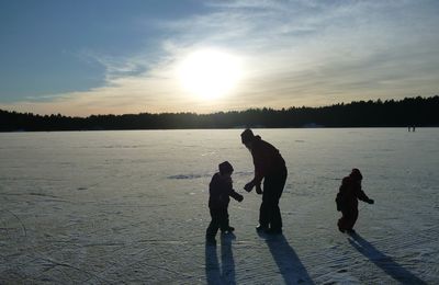 Février Lac gelé Sysjön Göteborg