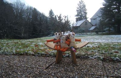 il a neigé, il neige encore sur les oreilles fourrées en hte savoie