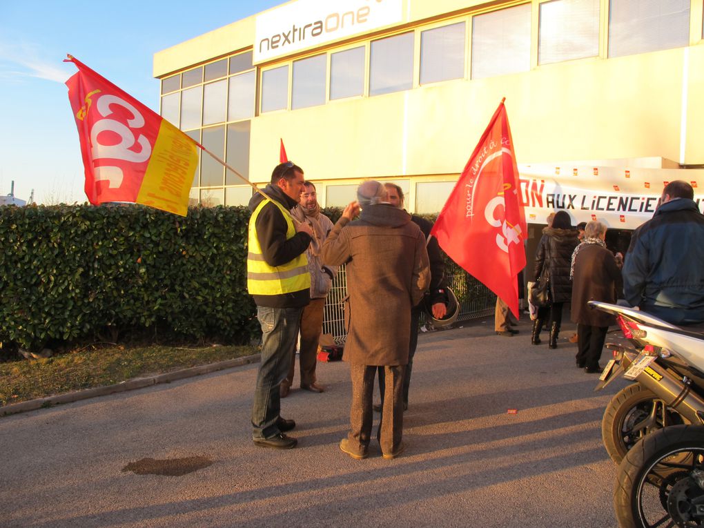 Manifestations du 20, 23 et 24 janvier 2012 pour soutenir nos élus licenciés par deux complices : nextiraone et le ministre.
