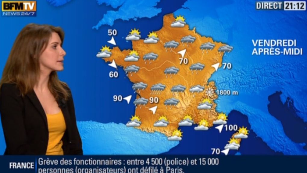 2013 01 31 - FANNY AGOSTINI - BFM TV - LA METEO @21H15