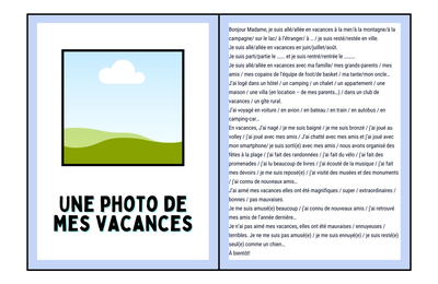 Les grandes vacances d'été 2025 - classe cinquième
