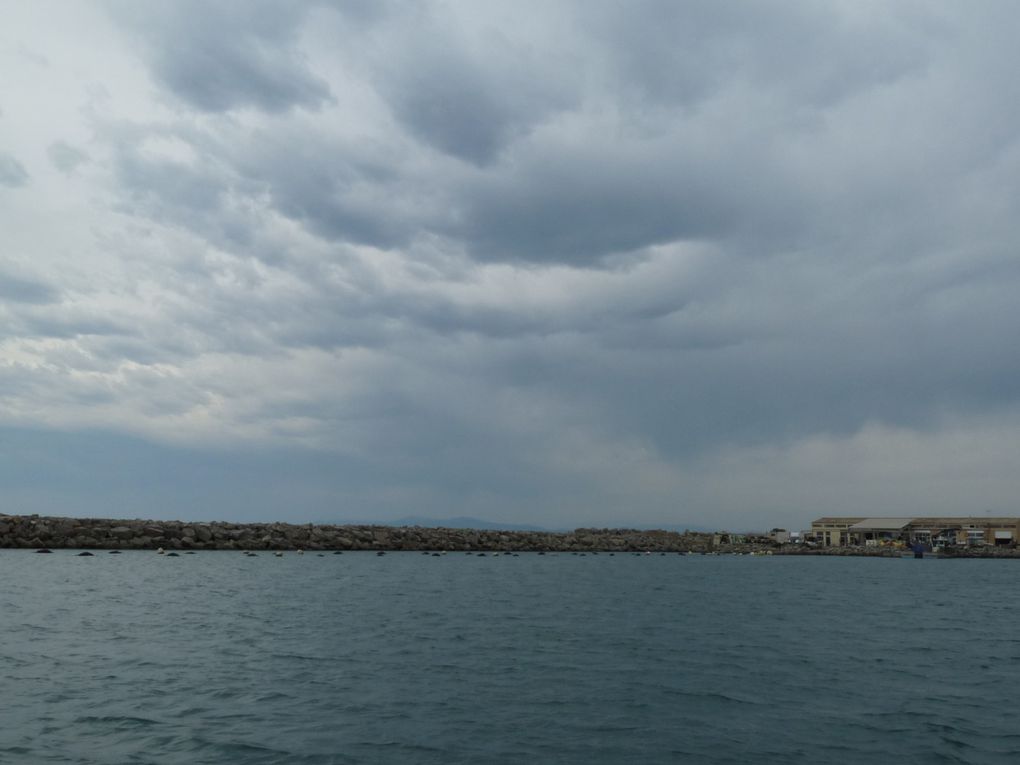 un petit tour vers les copains du Cap d'Agde, Palavas et Port-Leucate.
Un bref rond dans l'eau avec malgré ce 2 coups de vent.