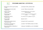 Programme 2012 - dates à retenir