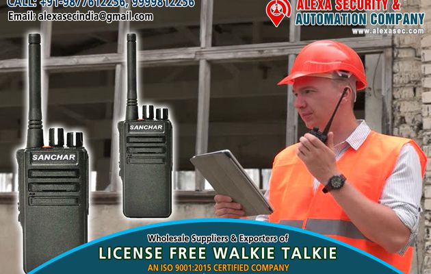 License Free 2 way Radio Communication suppliers dealers exporters distributors in Delhi, NCR, Noida, Punjab India +91-98776-12256 +91-99998-12256 http://www.alexasec.com