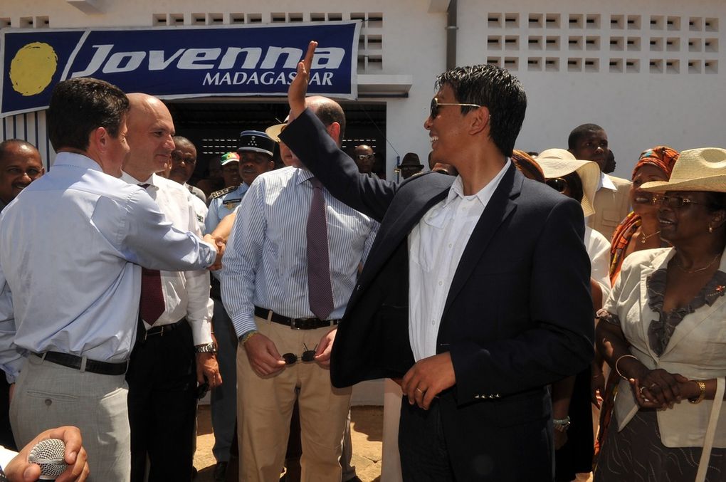 01.12.2012. Inauguration de la nouvelle gare routière de la ville d'Antsiranana par le Président de la Transiiton, Andry Rajoelina. 2-Photos : Harilala Randrianarison