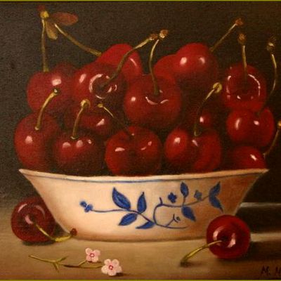 Le temps des cerises par les peintres -  Maria Mendes Aranda - cerises